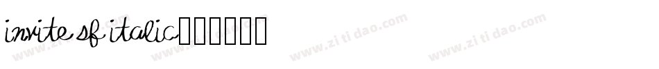 Invite SF Italic字体转换